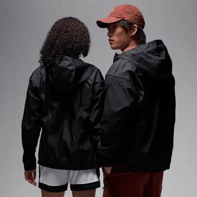 Jordan Brooklyn Men's Hooded Draft Jacket Black/Black/Anthracite/Anthracite [Black/Black/Anthracite/Anthracite, Mesh lining helps add breathability., Two-way zipper gives you styli