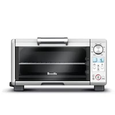 Breville 1800W Mini Smart Toaster Oven Stainless Steel BOV450XL: Countertop, 4-Slice, Dual Rack, Auto Shut-Off [1800 Watts, Stainless Steel, .29 cubic-ft]