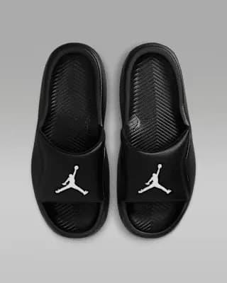 Jordan Franchise Slides Black/White [Black/White, M 7 / W 8, M 8 / W 9, M 9 / W 10, M 10 / W 11, M 11 / W 12,, Synthetic leather forefoot strap helps hold your]