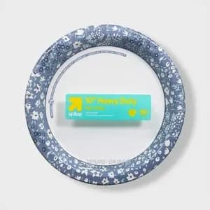 Blue Floral Paper Plate 10" - 150ct - up&up™ [Features Round (shape), Dimensions (Overall) 10 Inches (L), 10 Inches (W), Package Quantity 150, Industry or Government Certifications