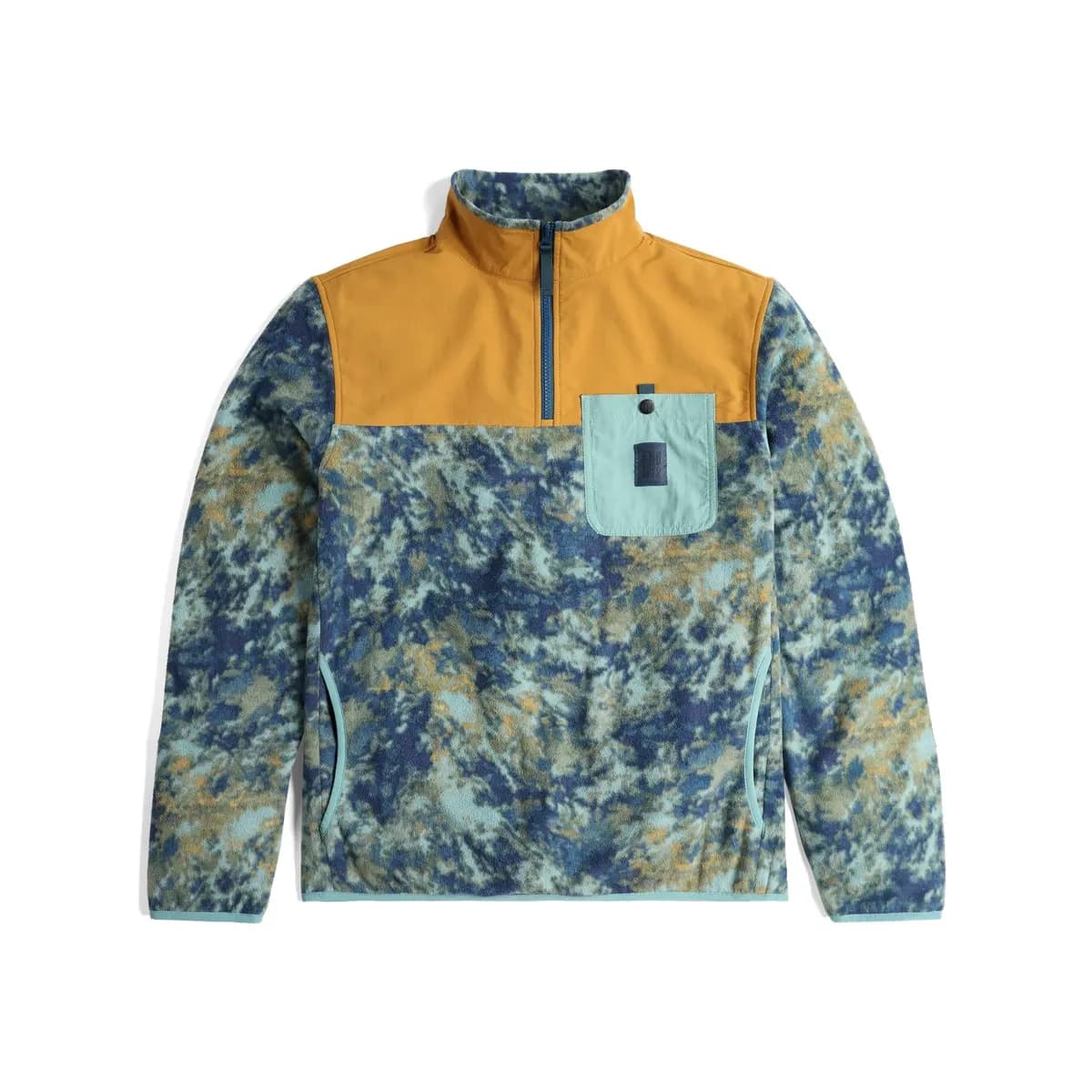 Topo Designs Vista 1/4 Zip Lightweight Fleece - Men's Forest Halfpipe / X-Small [Classic 1/4 zip closure for easy layering, Soft, lightweight fleece fabric designed f, Streamlined 