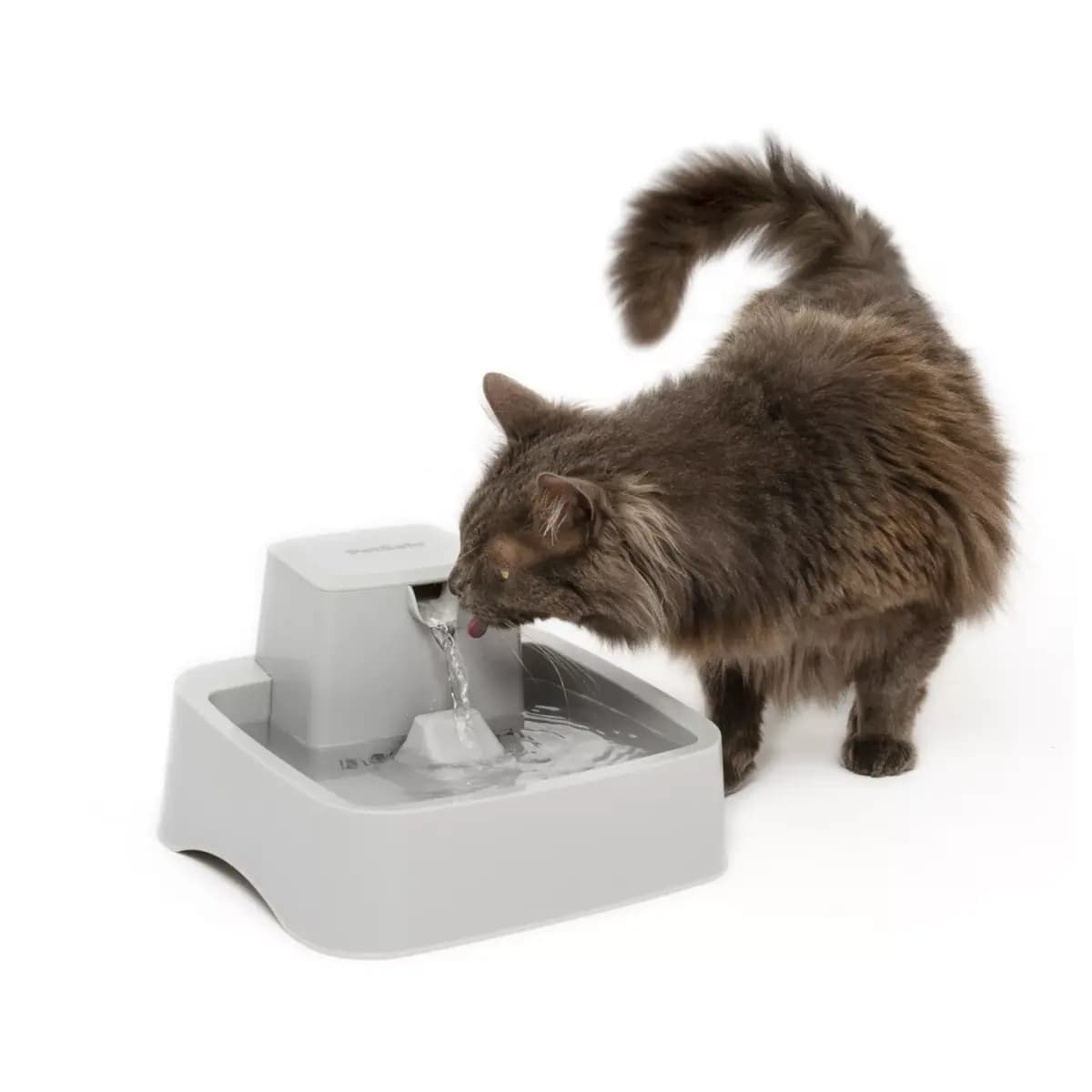 PetSafe® Drinkwell® Automatic Dog & Cat Pet Fountain Waterer, Includes Filter, Gray, 0.5 GAL, 1 GAL [Intended Pet(s) Best for small dogs or cats, Material(s) BPA-free plastic, Colo