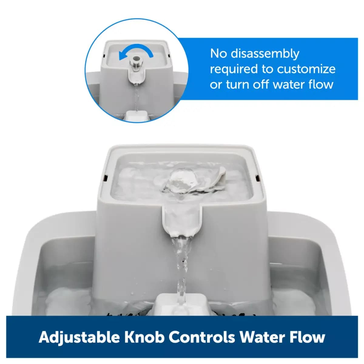 PetSafe® Drinkwell® Automatic Dog & Cat Pet Fountain Waterer, Includes Filter, Gray, 0.5 GAL, 1 GAL [Intended Pet(s) Best for small dogs or cats, Material(s) BPA-free plastic, Colo