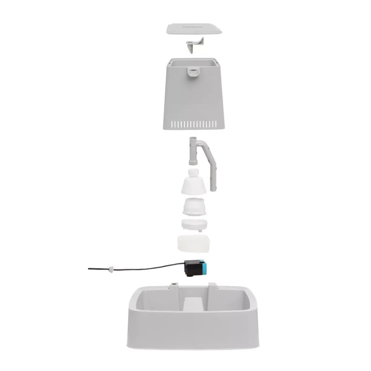 PetSafe® Drinkwell® Automatic Dog & Cat Pet Fountain Waterer, Includes Filter, Gray, 0.5 GAL, 1 GAL [Intended Pet(s) Best for small dogs or cats, Material(s) BPA-free plastic, Colo
