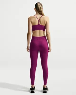 Nike Pro Seamless Women's Light-Support Padded Sports Bra True Berry [Body; 47% polyester/42% nylon/11% spandex, Machine Wash, XXS-XXL]