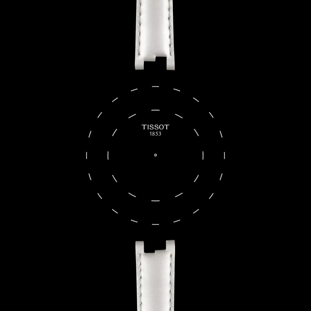 Tissot Official White Leather Strap Lugs 12 mm [Leather, White, 105.00]