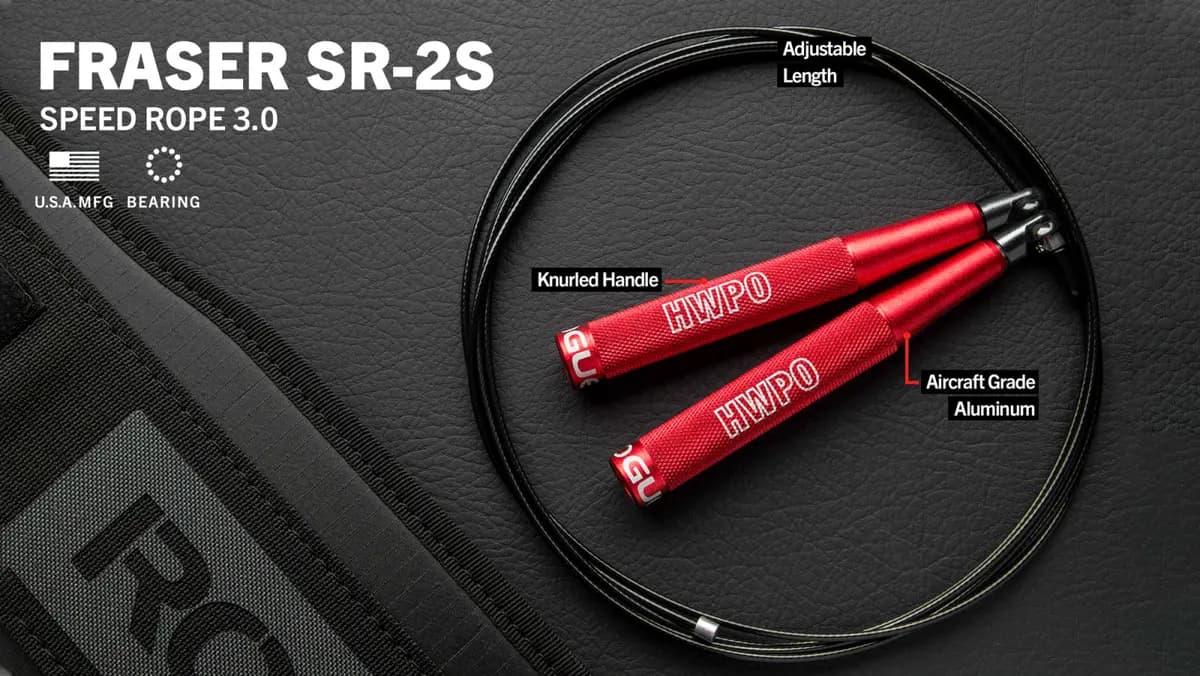Rogue Fitness Fraser SR-2S Speed Rope 3.0 [Red, Yes, 0.29LB]