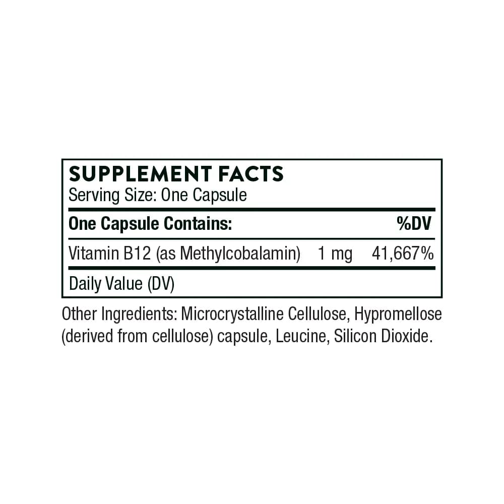 Thorne Vitamin B12 - 60 Servings [1 Capsule(s), 60, 1mg]