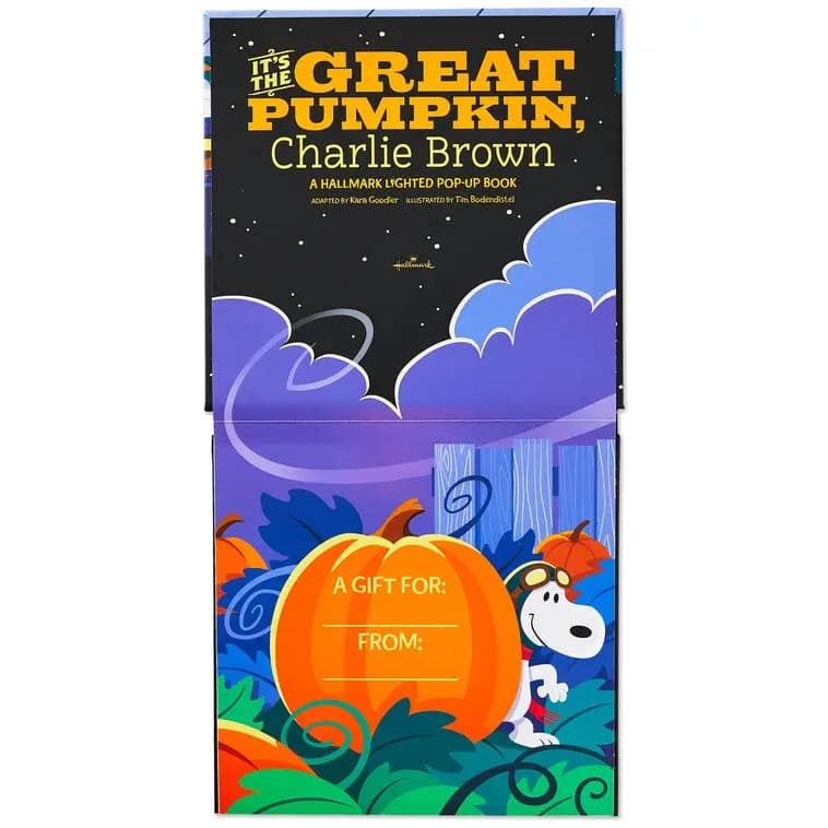 Peanuts® It's the Great Pumpkin, Charlie Brown Lighted Pop-Up Book [Dimensions 8.25" W x 8.25" H, Count 1, Genre Juvenile Nonfiction, Author Charles M. Schulz]