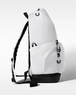 Nike Varsity Elite Backpack (32L) White/Black/Metallic Gold [100% polyester, Spot clean, ONE SIZE]