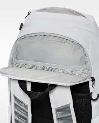 Nike Varsity Elite Backpack (32L) White/Black/Metallic Gold [100% polyester, Spot clean, ONE SIZE]