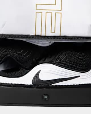 Nike Varsity Elite Backpack (32L) White/Black/Metallic Gold [100% polyester, Spot clean, ONE SIZE]
