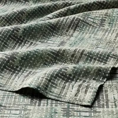 Casaluna Plaid Linen Shower Curtain Green - Casalunaâ„¢ [1.7 Pounds, 72 Inches (H) x 72 Inches (W), Shirley]