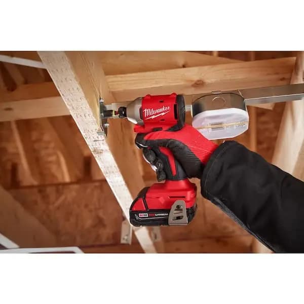 Milwaukee M18 18-Volt Lithium-Ion Compact Brushless Cordless 1/4 in. Impact Driver Kit with One 2.0 Ah Battery, Charger & Tool Bag, 3650-21P [Battery Amp Hours: 2 Ah, Battery Power