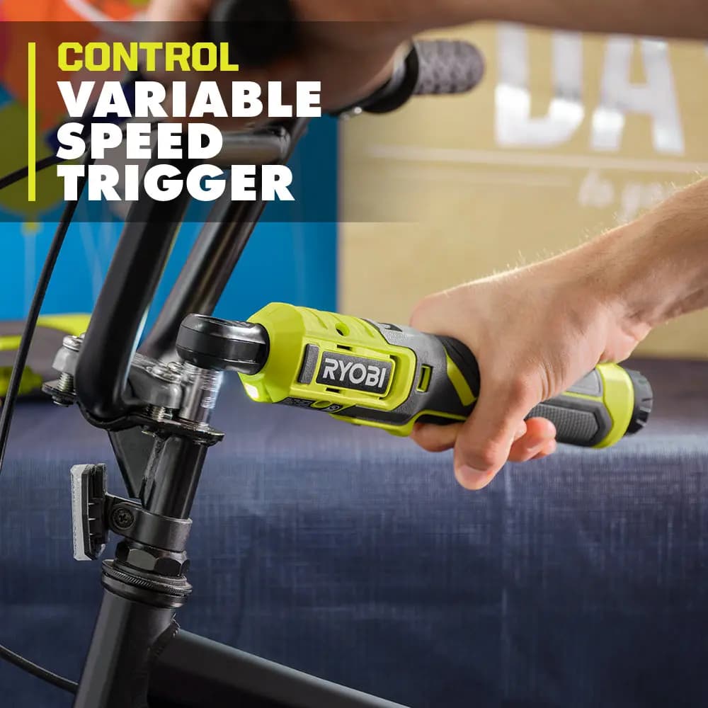 RYOBI USB Lithium 3/8" Light Duty Ratchet Kit [Voltage 4V, Battery Capacity 2Ah, USB Cable 21"]