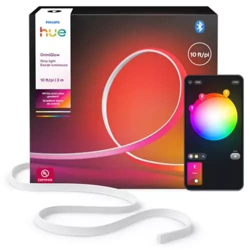 Philips Hue OmniGlow strip light 10ft [046677608170, White, Multi Color]