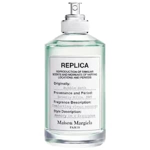 Maison Margiela REPLICA' Bubble Bath Eau de Toilette with Soap Bubble, Rose, White Musk, and Coconut Milk 3.4 oz / 100 mL [Fresh, Fresh Florals, 3.4 oz / 100 mL]