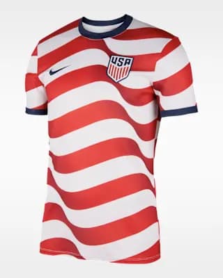 USMNT Men's Nike Soccer Short-Sleeve Supporter's Top Sail [100% polyester, Machine wash, XS-3XL]