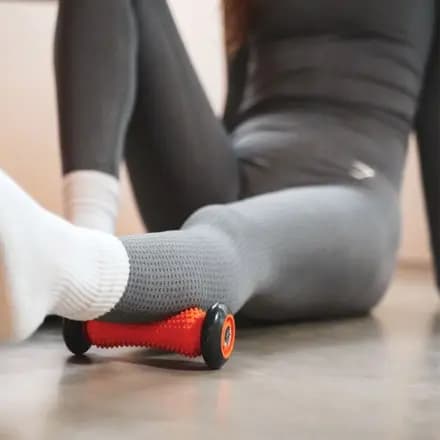 Tiger Tail USA Tiger Footsie Foot Massage Roller Orange/gray [Fitness Recovery, Plastic/silicone, 2.63 x 6.5 inches]