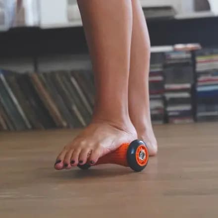 Tiger Tail USA Tiger Footsie Foot Massage Roller Orange/gray [Fitness Recovery, Plastic/silicone, 2.63 x 6.5 inches]
