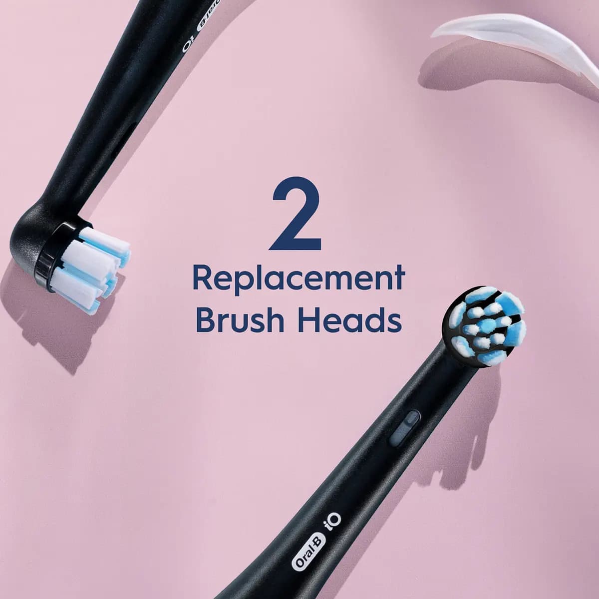 Oral-B iO Gentle Care Replacement Brush Heads, 2-Count, Black [The iO Gentle Care replacement brush heads are compatible with all Oral-B iO Electric Toot, Dentists recommend changi