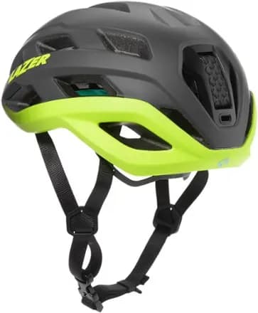 Lazer Strada KinetiCore Bike Helmet Matte Grey Flash Yellow [Road Cycling, Road Bike, In-mold]