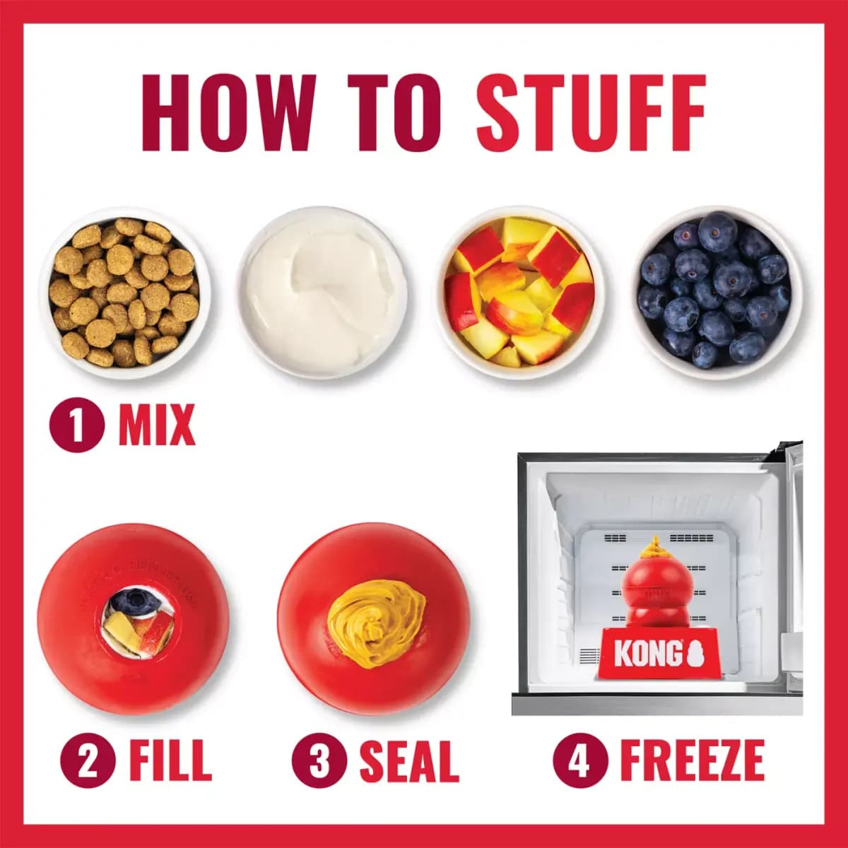 KONG Classic Stuffable Treat-Dispensing Dog Toy [Description and Overview The KONG Classic is the gold standard of, Product Brand & Name KONG® Classic Lg, Intended for Dog, Dimensi