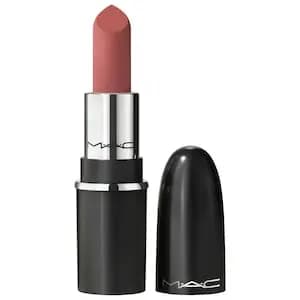MAC Cosmetics Mini M·A·Cximal Silky Matte 12HR Wear Lipstick Velvet Teddy [0.06 oz, Coconut Oil, Shea Butter, and Cocoa Butter]