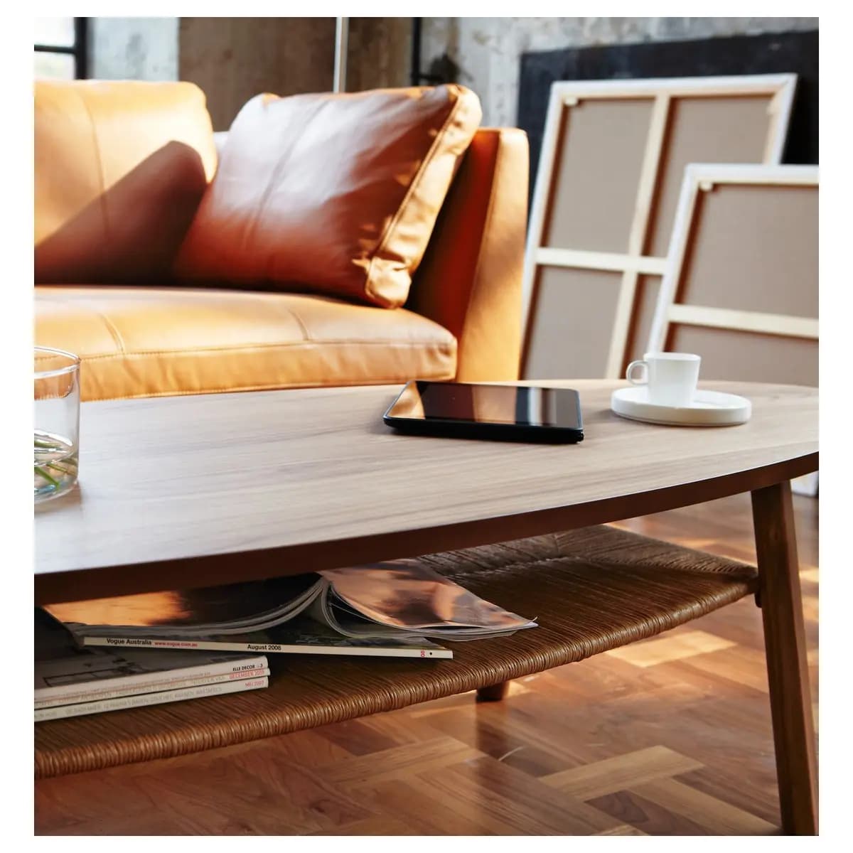 IKEA STOCKHOLM Coffee table, walnut veneer 70 7/8x23 1/4 " [Length 70 7/8 ", Width 23 1/4 ", Height 15 3/4 "]