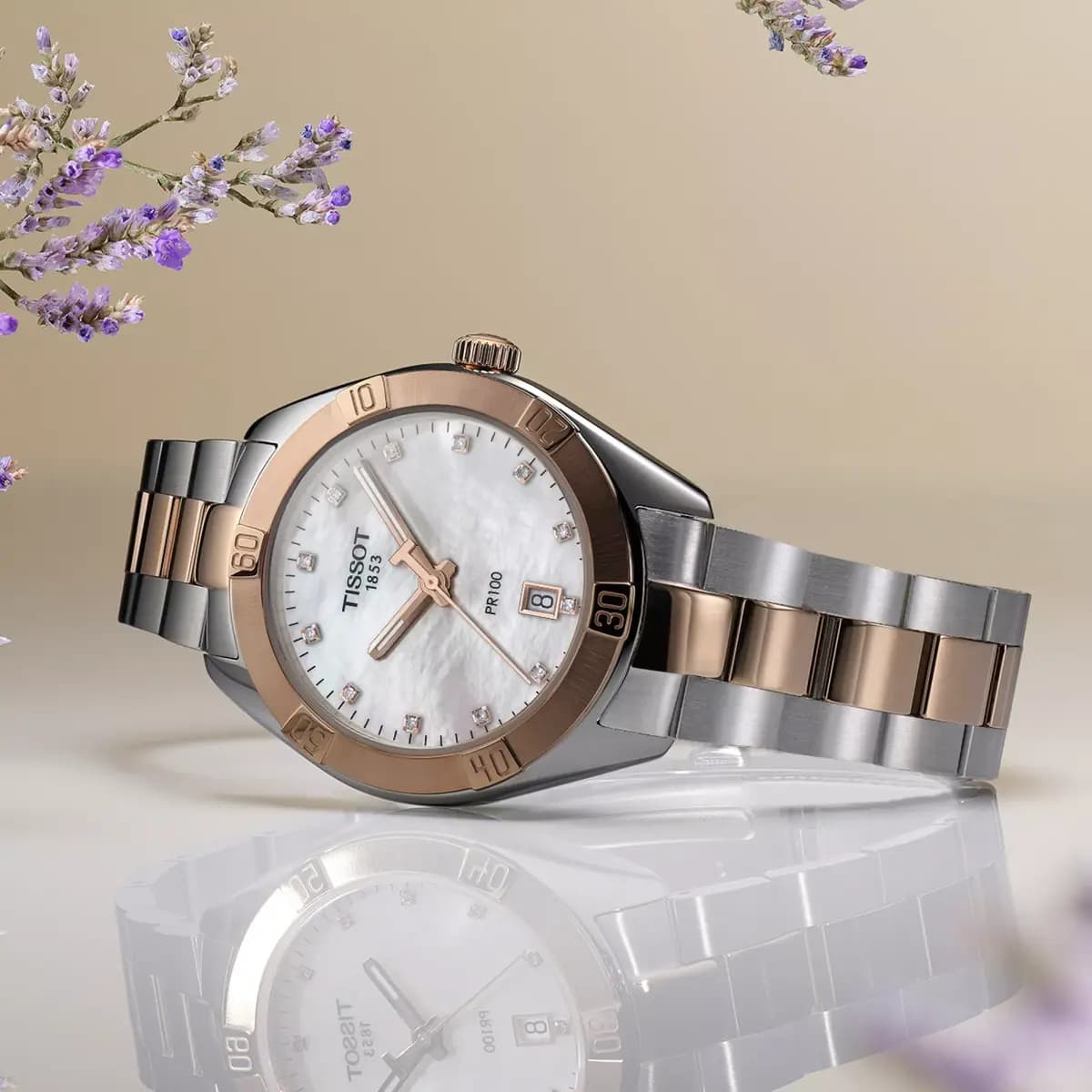 Tissot PR 100 Sport Chic 36mm White mother-of-pearl T1019102211600 [36.00 mm, Quartz three hands, 100 m]
