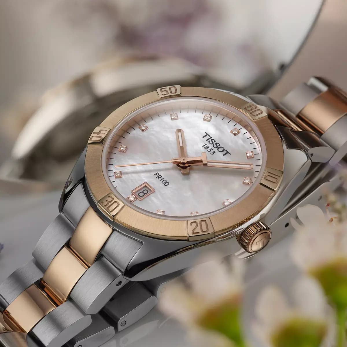 Tissot PR 100 Sport Chic 36mm White mother-of-pearl T1019102211600 [36.00 mm, Quartz three hands, 100 m]