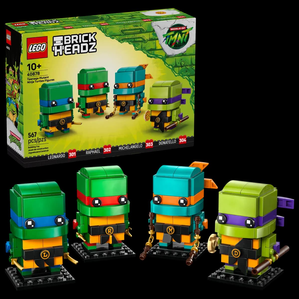 LEGO Teenage Mutant Ninja Turtles Figures 40878 [567 pieces, ages 10+, BrickHeadz]