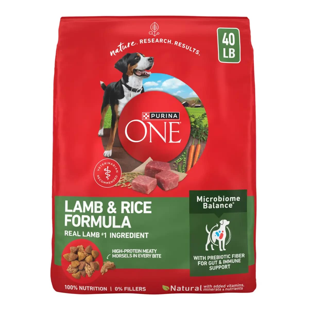Purina ONE SmartBlend Natural Dry Dog Food - Lamb & Rice [Species Dog, Brand ONE SmartBlend, Food Type Blended, Semi-Moist, Kibble, Crunchy, Breed Size Blended, Semi-Moist, Kibble,