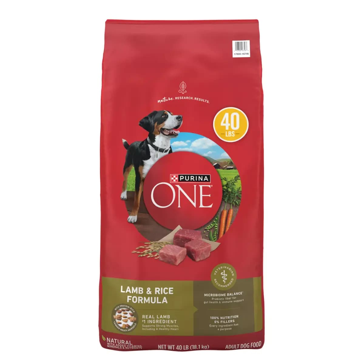 Purina ONE SmartBlend Natural Dry Dog Food - Lamb & Rice [Species Dog, Brand ONE SmartBlend, Food Type Blended, Semi-Moist, Kibble, Crunchy, Breed Size Blended, Semi-Moist, Kibble,