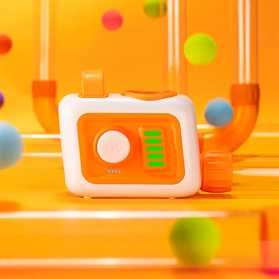 Fat Brain Toys Air Toobz Evo Number One Air-Powered STEM Play System for Kids Ages 3 and Up [Kid-safe fan that sends foam balls flying through a network of modular tubes, Encourage