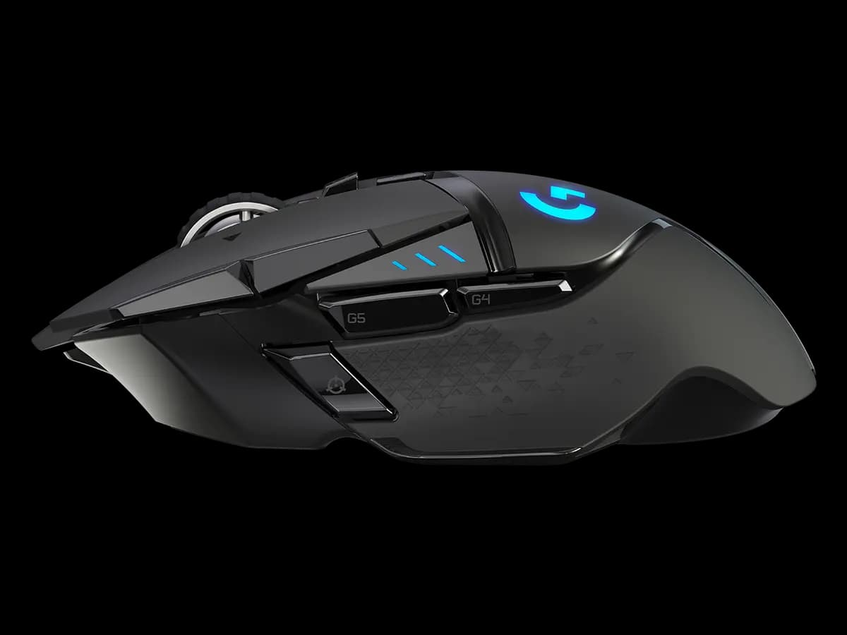 Logitech G502 LIGHTSPEED - Black [1.57 in (40 mm), 2.96 in (75.2 mm), 5.17 in (131.2 mm)]