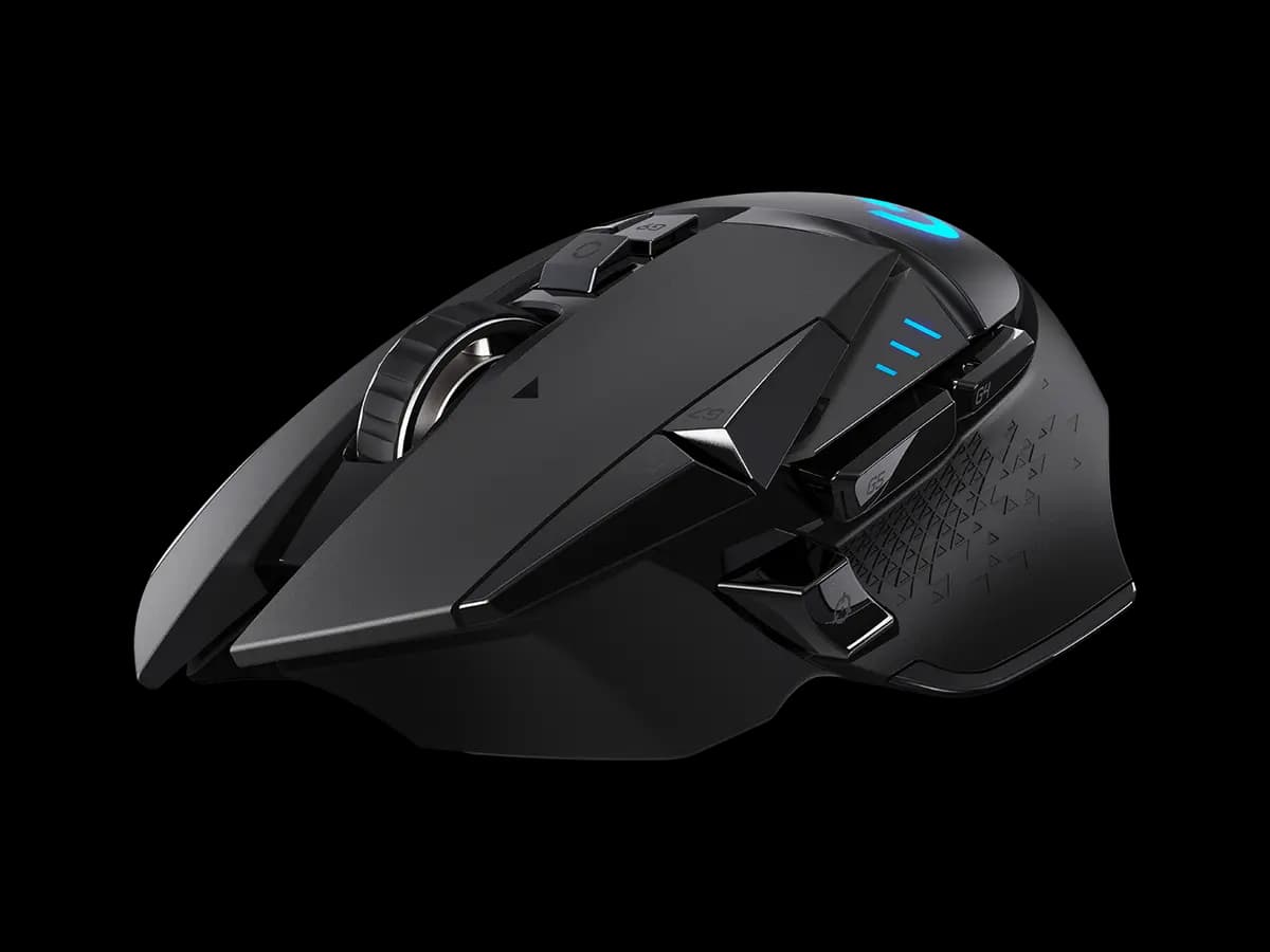 Logitech G502 LIGHTSPEED - Black [1.57 in (40 mm), 2.96 in (75.2 mm), 5.17 in (131.2 mm)]
