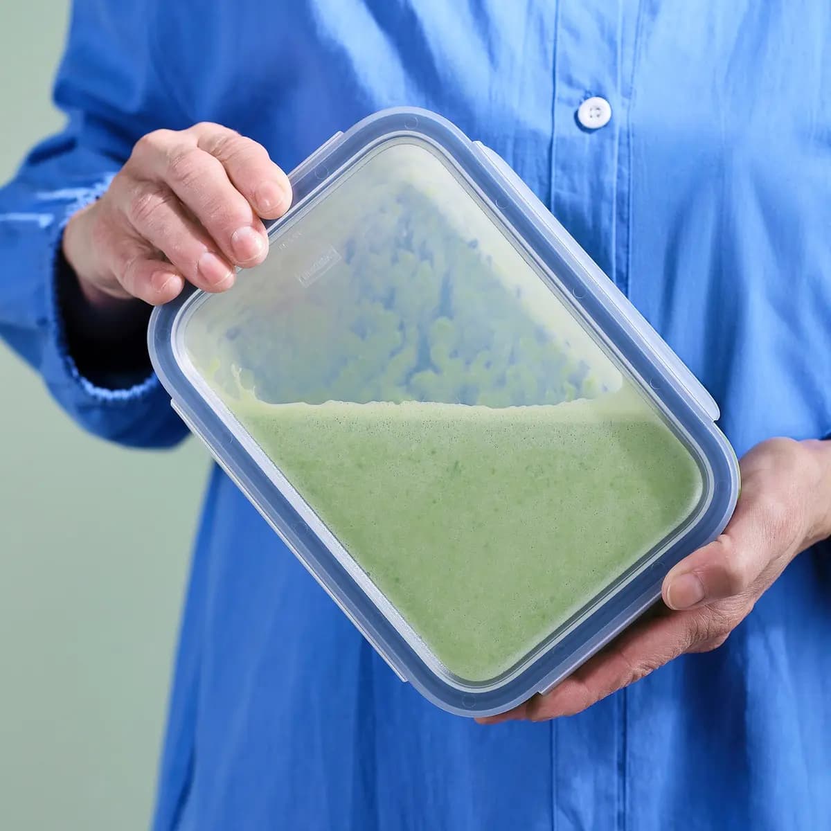 IKEA 365+ food container with lid, square glass/plastic, 41 oz [Length 6 ", Width 6 ", Height 5 ", Volume 41 oz]
