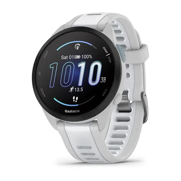 Garmin Forerunner 165 Mist Gray/Whitestone [AMOLED (optional always-on mode), 5 ATM, 1.2\" (30.4 mm) diameter]