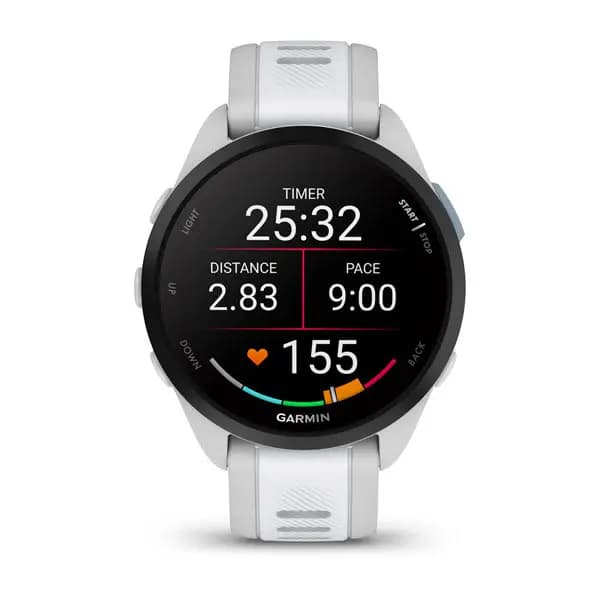 Garmin Forerunner 165 Mist Gray/Whitestone [AMOLED (optional always-on mode), 5 ATM, 1.2\" (30.4 mm) diameter]