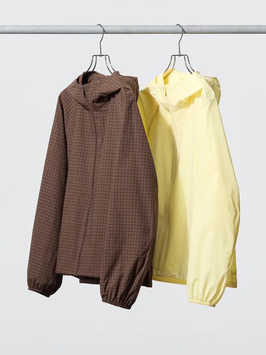 Uniqlo Pocketable UV Protection Parka | Pattern Dark Brown [Imported, With UV protection technology., Lightweight parka with a handy storage pouch.]