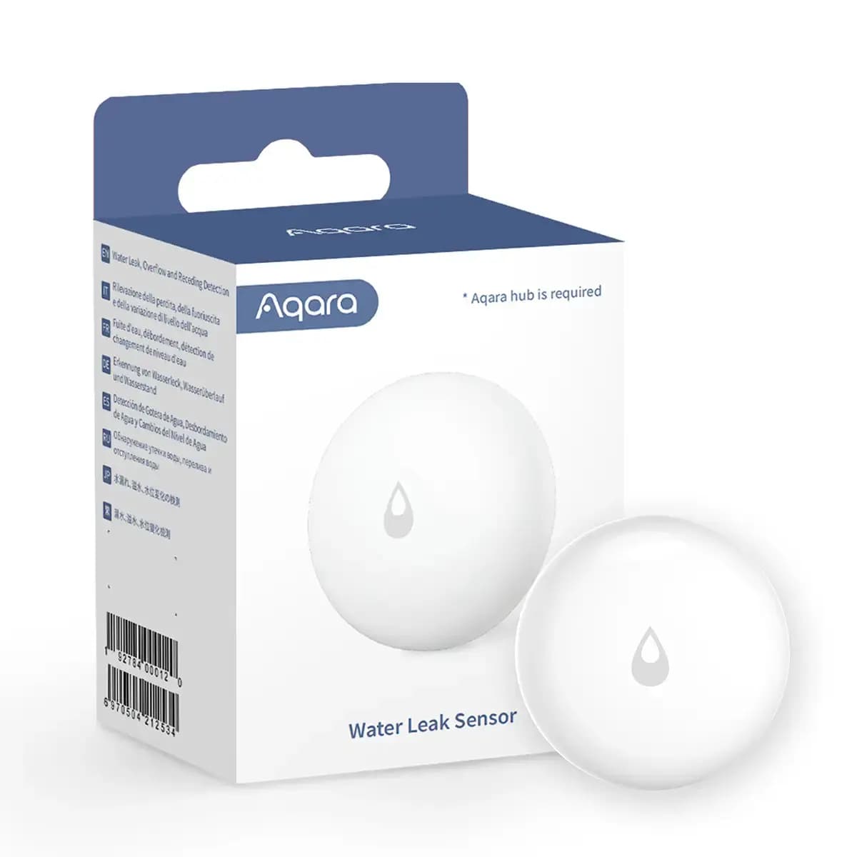 Aqara Water Leak Sensor [50 x 50 x 15 mm, 0.044 pounds/20g, CR2032, Zigbee]