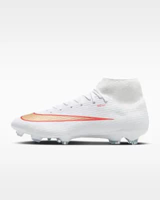 Nike Mercurial Superfly 11 Academy Multi-Ground High-Top Soccer Cleats White/Bright Crimson/Blur [White/Bright Crimson/Blur, M 4 / W 5.5, M 4.5 / W 6, M 5 / W 6.5, M 5.5 / W 7, M 6