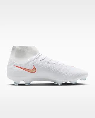 Nike Mercurial Superfly 11 Academy Multi-Ground High-Top Soccer Cleats White/Bright Crimson/Blur [White/Bright Crimson/Blur, M 4 / W 5.5, M 4.5 / W 6, M 5 / W 6.5, M 5.5 / W 7, M 6