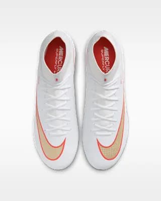 Nike Mercurial Superfly 11 Academy Multi-Ground High-Top Soccer Cleats White/Bright Crimson/Blur [White/Bright Crimson/Blur, M 4 / W 5.5, M 4.5 / W 6, M 5 / W 6.5, M 5.5 / W 7, M 6