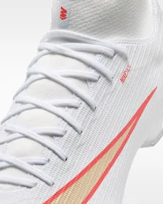 Nike Mercurial Superfly 11 Academy Multi-Ground High-Top Soccer Cleats White/Bright Crimson/Blur [White/Bright Crimson/Blur, M 4 / W 5.5, M 4.5 / W 6, M 5 / W 6.5, M 5.5 / W 7, M 6
