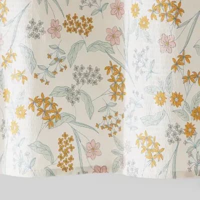Room Essentials Fabric Floral Shower Curtain - Room Essentialsâ„¢ [1.25 Pounds, 72 Inches (H) x 72 Inches (W), Buttonhole Top]