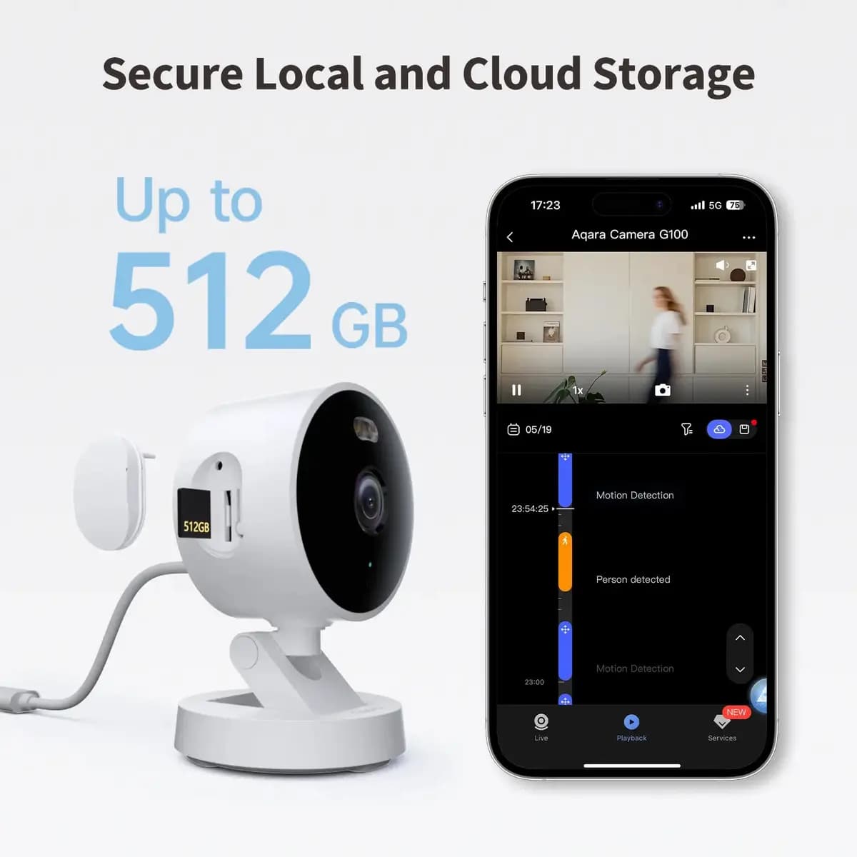 Aqara Camera G100 Black [2304 x 1296, 140 degrees (diagonal), 5V 1A]