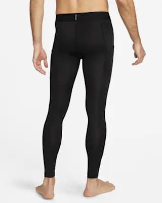 Nike Pro Men's Dri-FIT Fitness Tights Black/White [Body: 90% polyester/ 10% spandex. Mesh: 92% polyester/ 8% spandex., Machine wash, XS-4XL Tall]