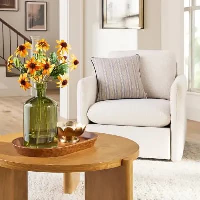 Hearth & Hand with Magnolia 14" Green Glass Vase - Hearth & Handâ„¢ with Magnolia [4.19 Pounds, 14.17 Inches (H) x 7.48 Inches (W), Glass]